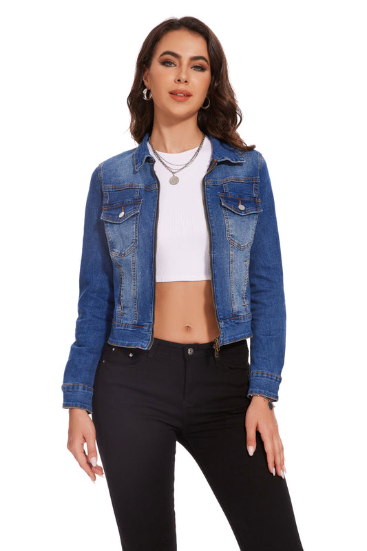 J.Corrine Zip Up Denim Jacket