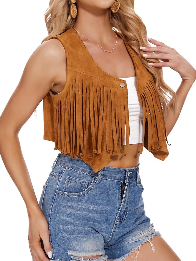 J.Corrine Fringe cowgirl suede Vest